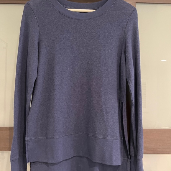 Alo Yoga Glimpse Long Sleeve Pullover Navy XS - Picture 1 of 3